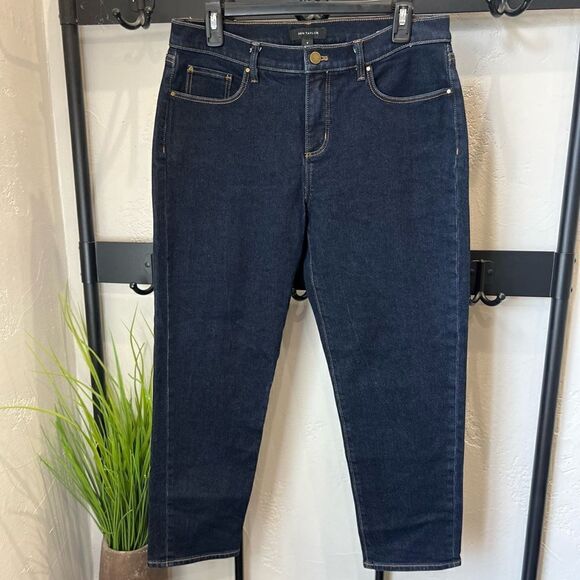 Ann Taylor denim jeans taper fit size 8 - Picture 2 of 15